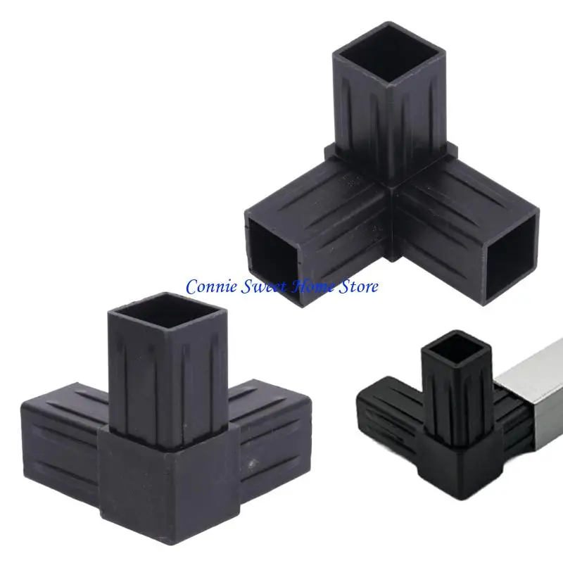 LXAF 8pack Strong Square Plastic 4 Way Tube Connectors For 25mm Square Pipe
