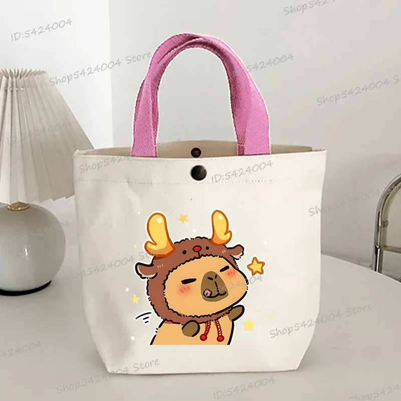 Hand-held Mini Capybara Bag Color Blocking Cartoon Capybara Tote Casual Gifts Bags Zero Wallet Fashion Women Kids Handbags