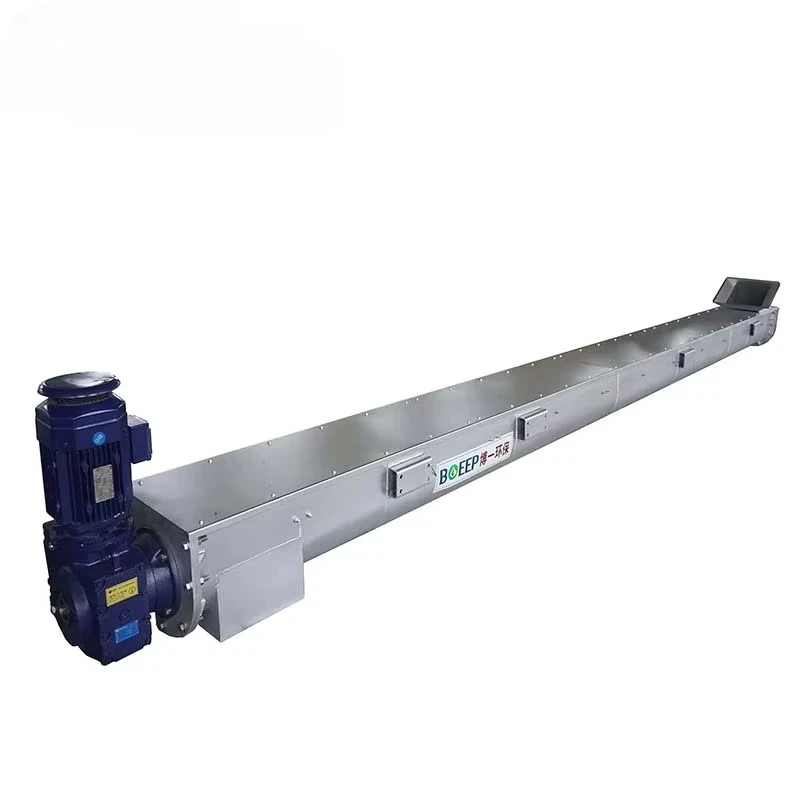 Shaftless sludge cake shaftless U-groove auger flexible conveyor device stainless steel 200