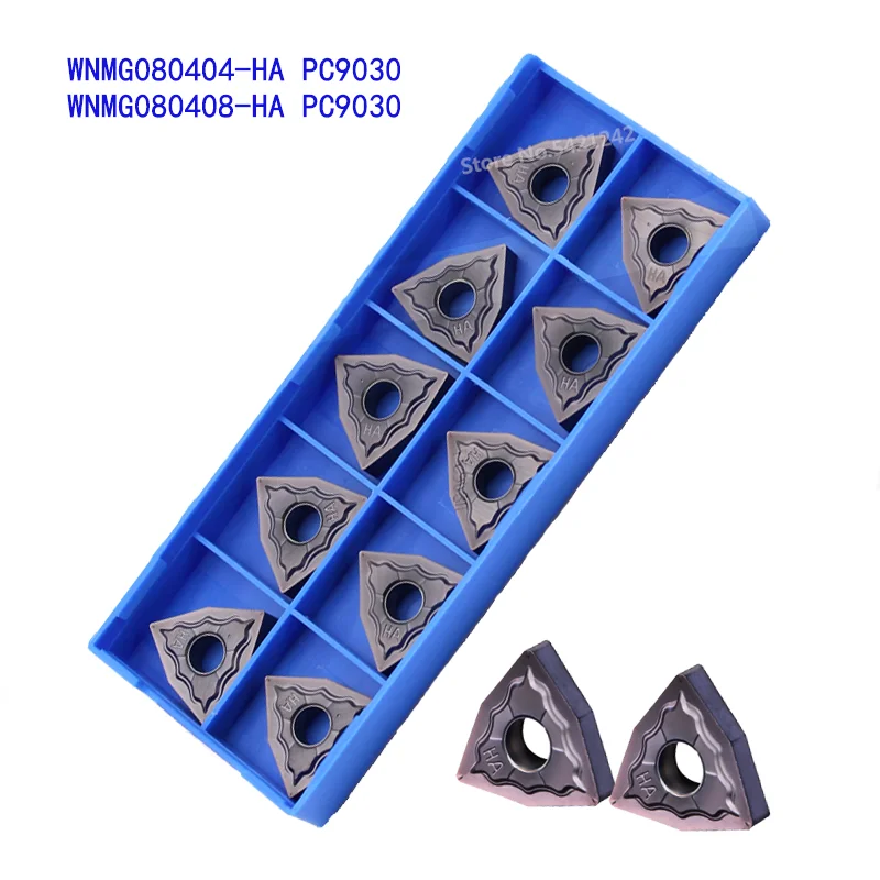 10PCS WNMG080404 WNMG080408 HA PC9030 Original Carbide Insert CNC Lathe External Turning Tool for Stainless Steel