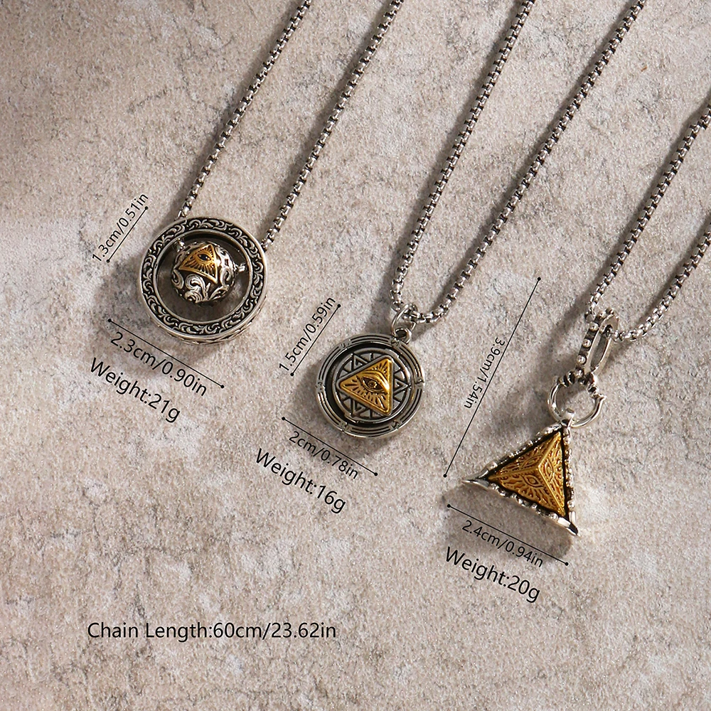 1 قطعة خمر مصر الهرم حورس العين قلادة للرجال عين الشر قلادة الرجال المجوهرات الروحية #6