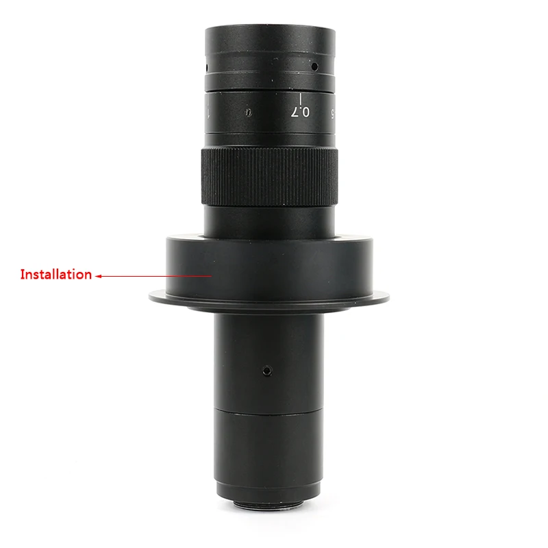 Microscópio estéreo 76mm ajuste foco adaptador anel 76mm a 50mm para 50mm 300x 180x monocular c montagem lente câmera de vídeo