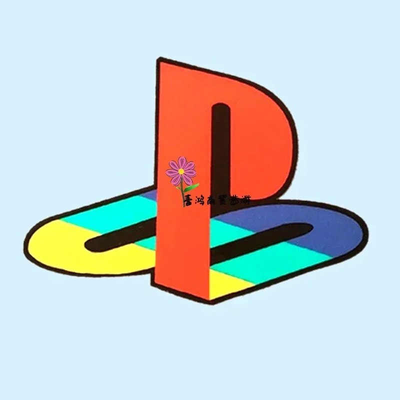 

Waterproof Sunscreen Car Stickers P Symbol Game Console Decals for Flat Surfaces Like Tablets Consoles - Automotive Vinyl Art