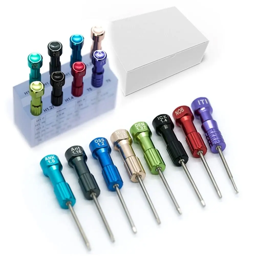 

6.2cm Technician Screwdriver Multiple Color Stainless Steel Micro Screwdriver Implant DIY Screw Driver Dental Laboratory