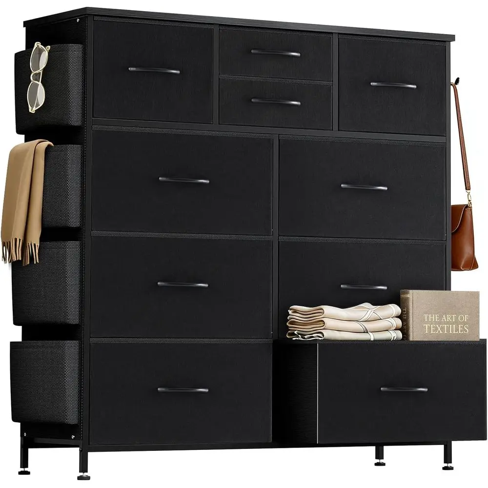 

Drer or Bedroom with Side kets and Hooks, 10 Ders Storage Organizer Chest o Ders, Sturdy Metal e or Living Room, Hallway
