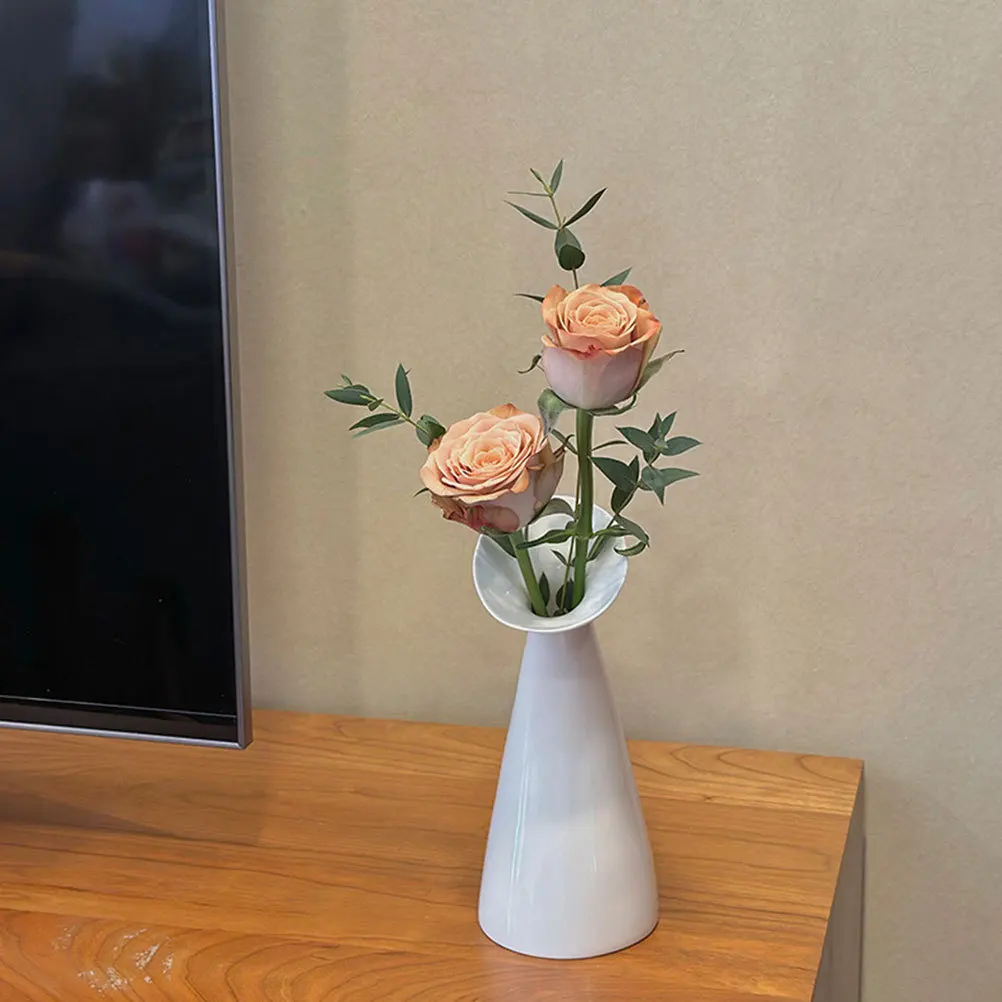 

Creative Mushroom Style Ceramic Vase Simple Elegant Floral Vase for Bedroom Dining Table Decor Artistic Housewarming Gift Idea