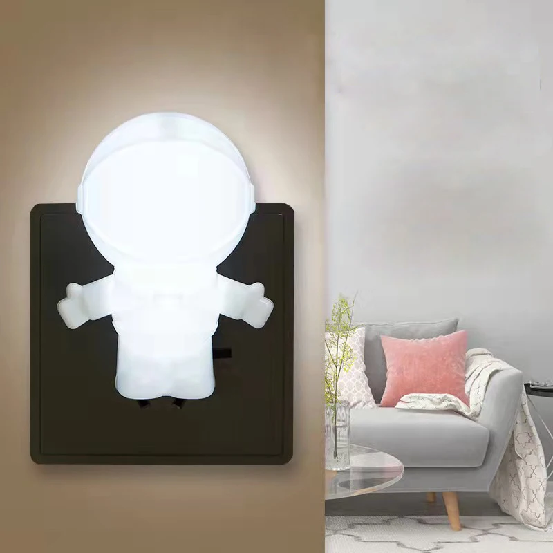 Bedside Table Lamp Astronaut Night Light Plug In Charging Home Decor Bedroom Decorative Lights At Night Luminaires  Room Lamps