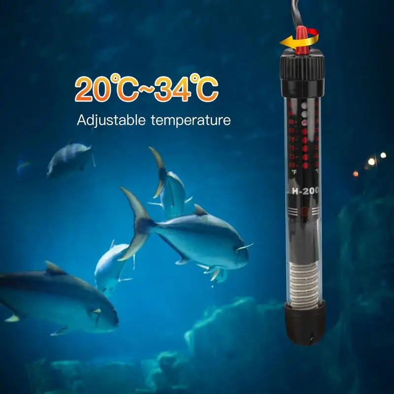 Aquarium Heater Rod Fish Bowl Heater 25W/50W/100W/200W/300W Auto Constant Temperature Saltwater Aquarium Heater For Aquatic Life