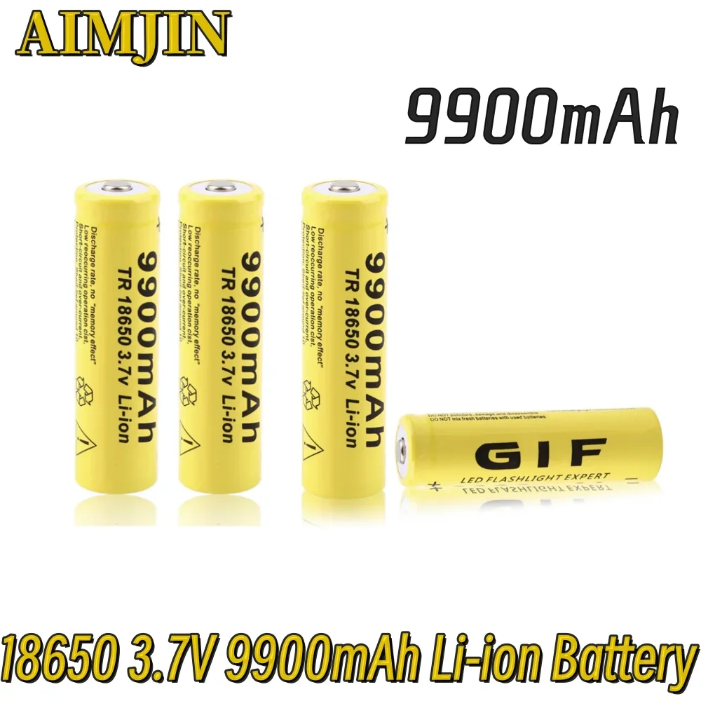 3.7V High Capacity 9900mAh Rechargeable 18650 Batteries - Ideal for Camping, Hiking and Outdoor Activities