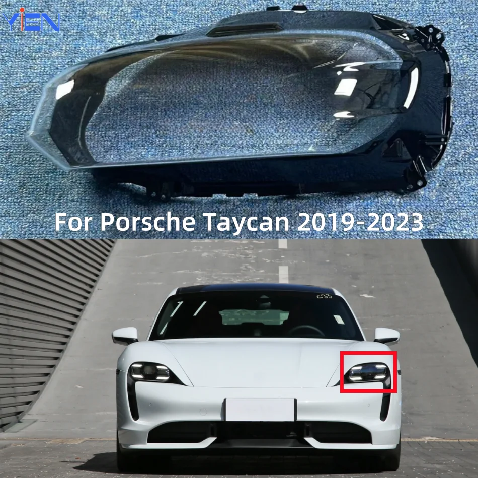 For Porsche Taycan 2019 2020 2021 2022 2023 Pure electric car Accessories Headlights Lamp Cover Replace The Original Lens