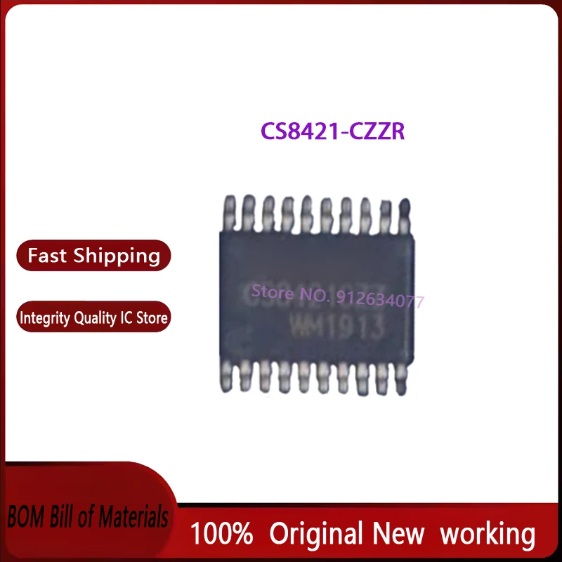 5PCS 100% New original CS8421-CZZR packaged TSSOP20 digital audio converter IC chip CS8421-CZZ CS8421CZZ CS8421