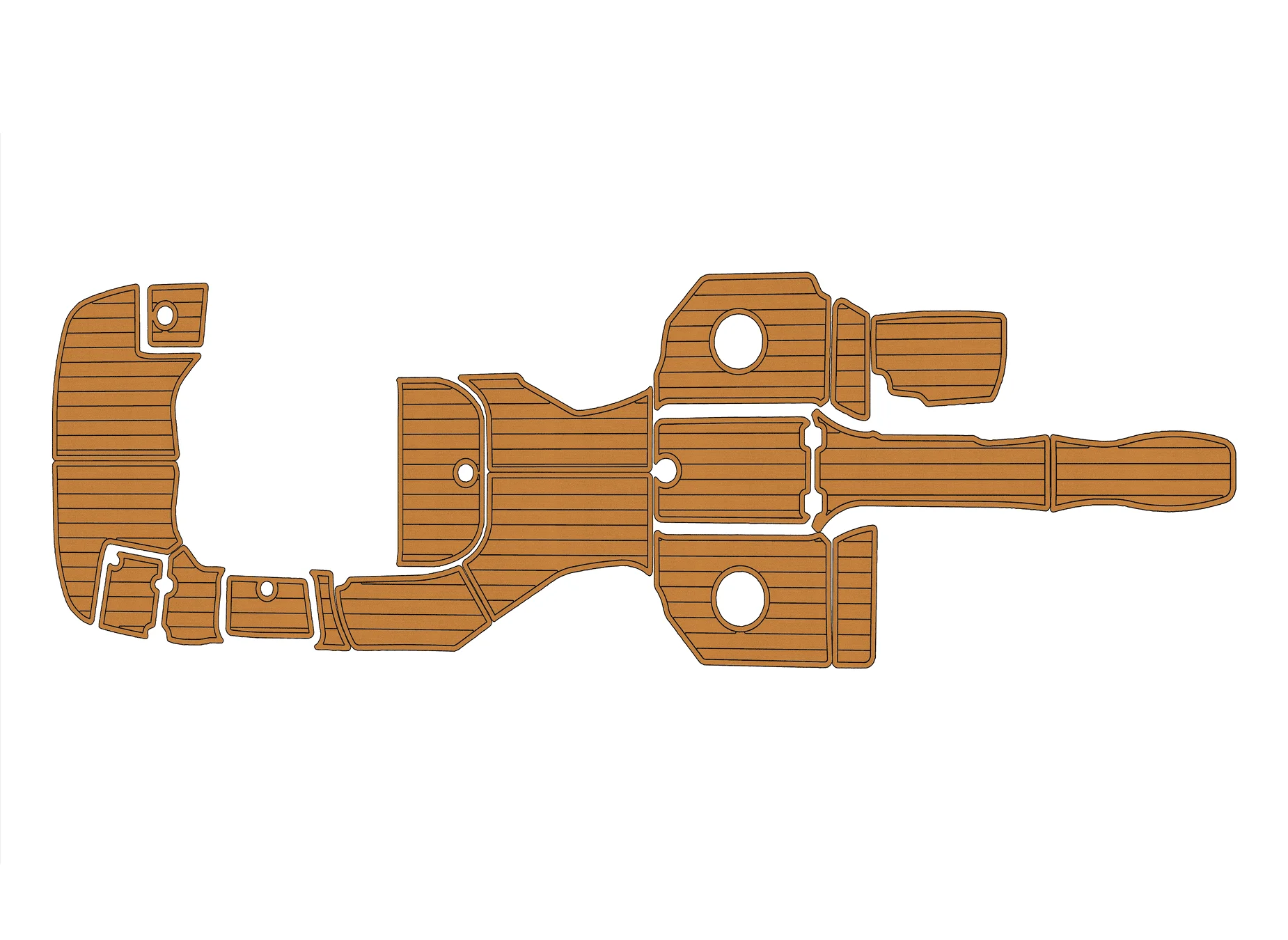 

Нескользящий морской коврик из искусственного тикового дерева из ЭВА, самоклеящийся коврик для яхты, кокпита диаметром 6 мм для 2012-2016 Monterey 264 FS, легко устанавливается