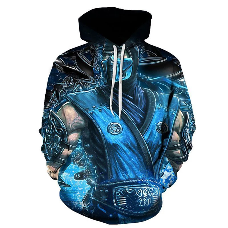 Mortal Kombat Ninja Pattern Hoodies 3D Printed Unisex Pullovers Hiphop Hoodie Casual Sweatshirts Street Top Tracksuit