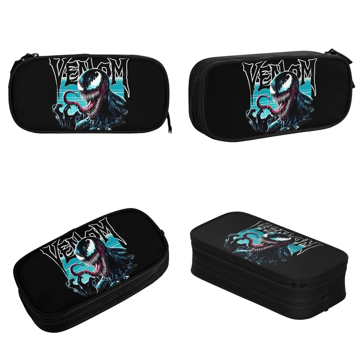 Venom Symbiote Ready For Carnage Parasite Spider Pencil Case Pencilcases Pen Box for Boy Bag Students School Zipper Accessories