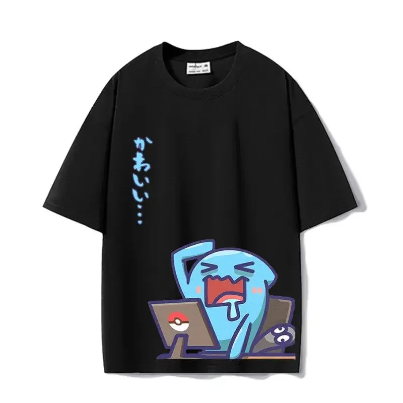 Pokémon Office Worker Pidgeotto, Office Worker Snorlax, Bold Oversized T-Shirt, Ditto Short-Sleeve Summer T-Shirt