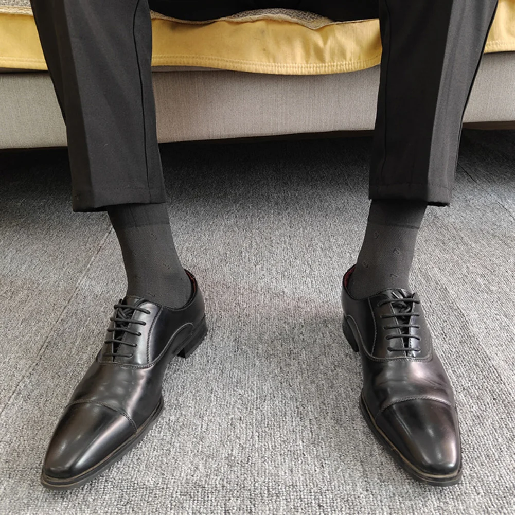 Ultrathin Sheer Tube Socks for Men Breathable Elastic Dress Socks Ideal for Business Formal Attire and Daily Workwear