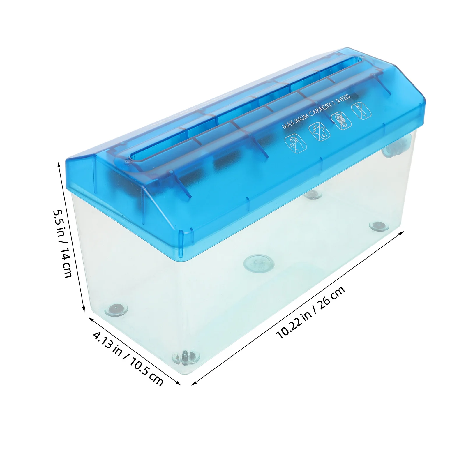 Ręczna niszczarka do papieru, kompaktowa, biurkowa, do domu i biura, do niszczania dokumentów A4, cięcie w paski, przenośna, z ręczną korbką.