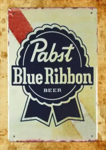 1 pcs,pabst blue ribbon beer tin metal sign door plaques