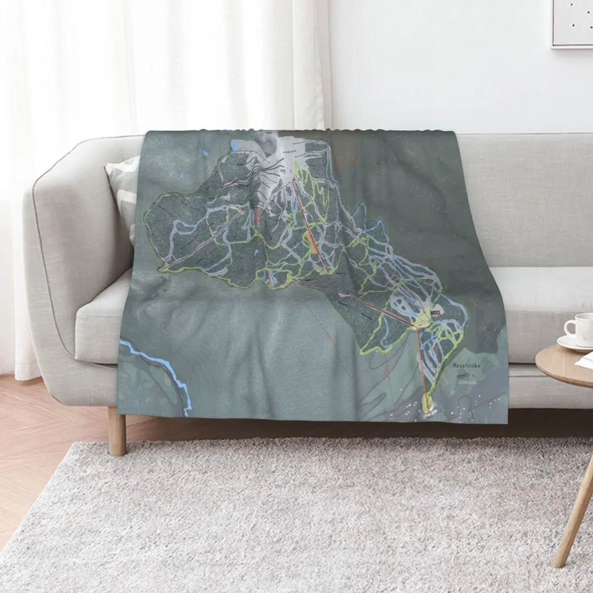 Revelstoke Resort Trail Map Throw Blanket Thermal Weighted Decorative Sofa Luxury Throw Blankets For Bed Shaggy Blankets