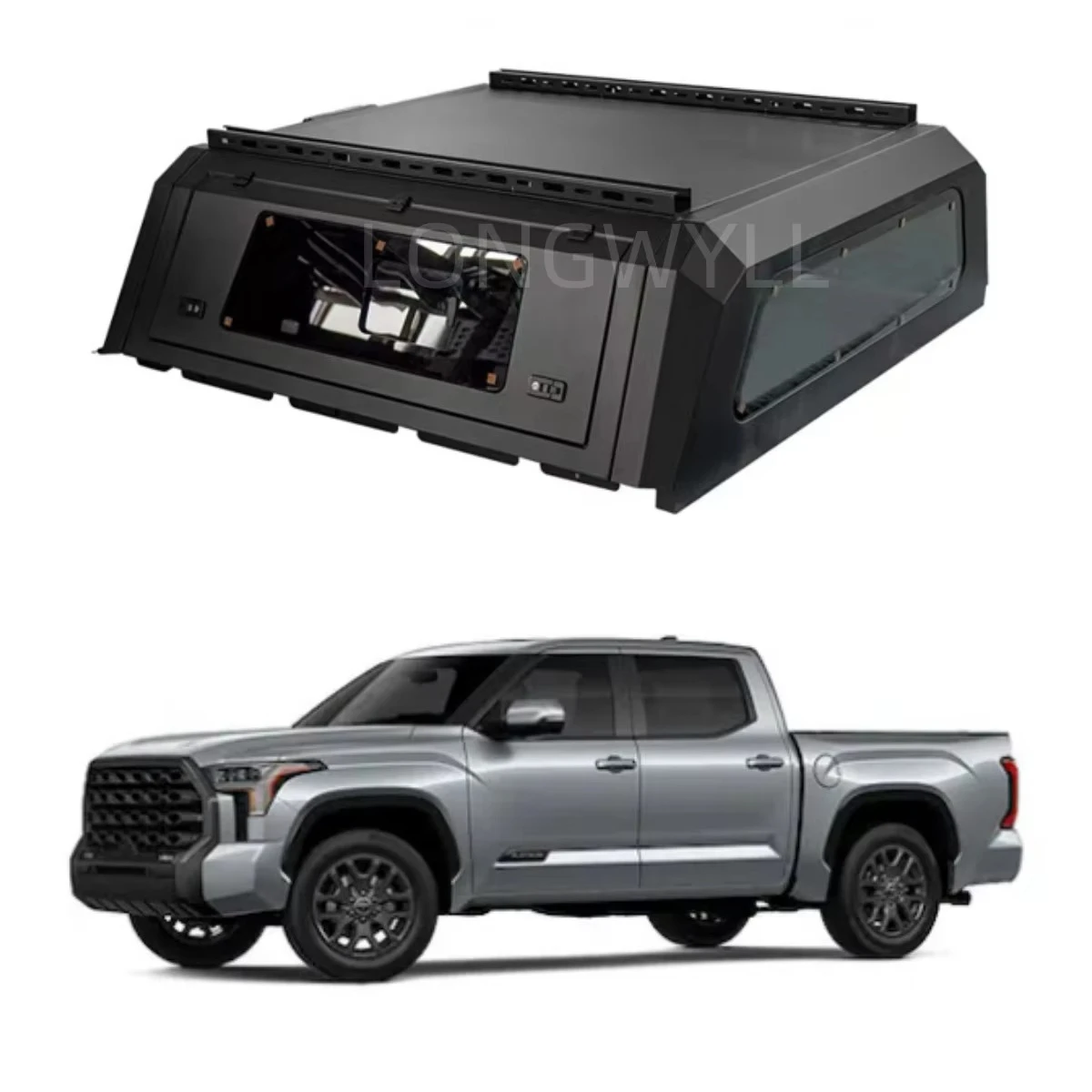 

Алюминиевый навес для пикапа 5,5 фута для Tundra Sierra Camper Shell Hardtop Topper, водонепроницаемый антикоррозийный умный колпачок с блокировкой