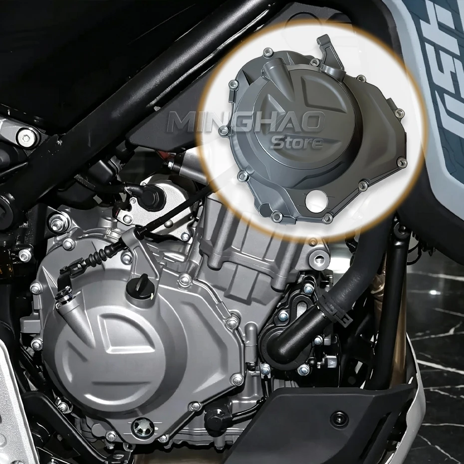 For CFMOTO 450MT MT450 CF400-8-8A Engine Left Right Side Covers Clutch Side Cover Shell Magnetic Motor Edge Cover Accessories