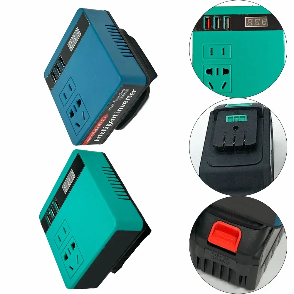 Lithium Battery Inverter With Current Display AC 220V/DC 5V/12V Inverter Power Bank Battery Transformer