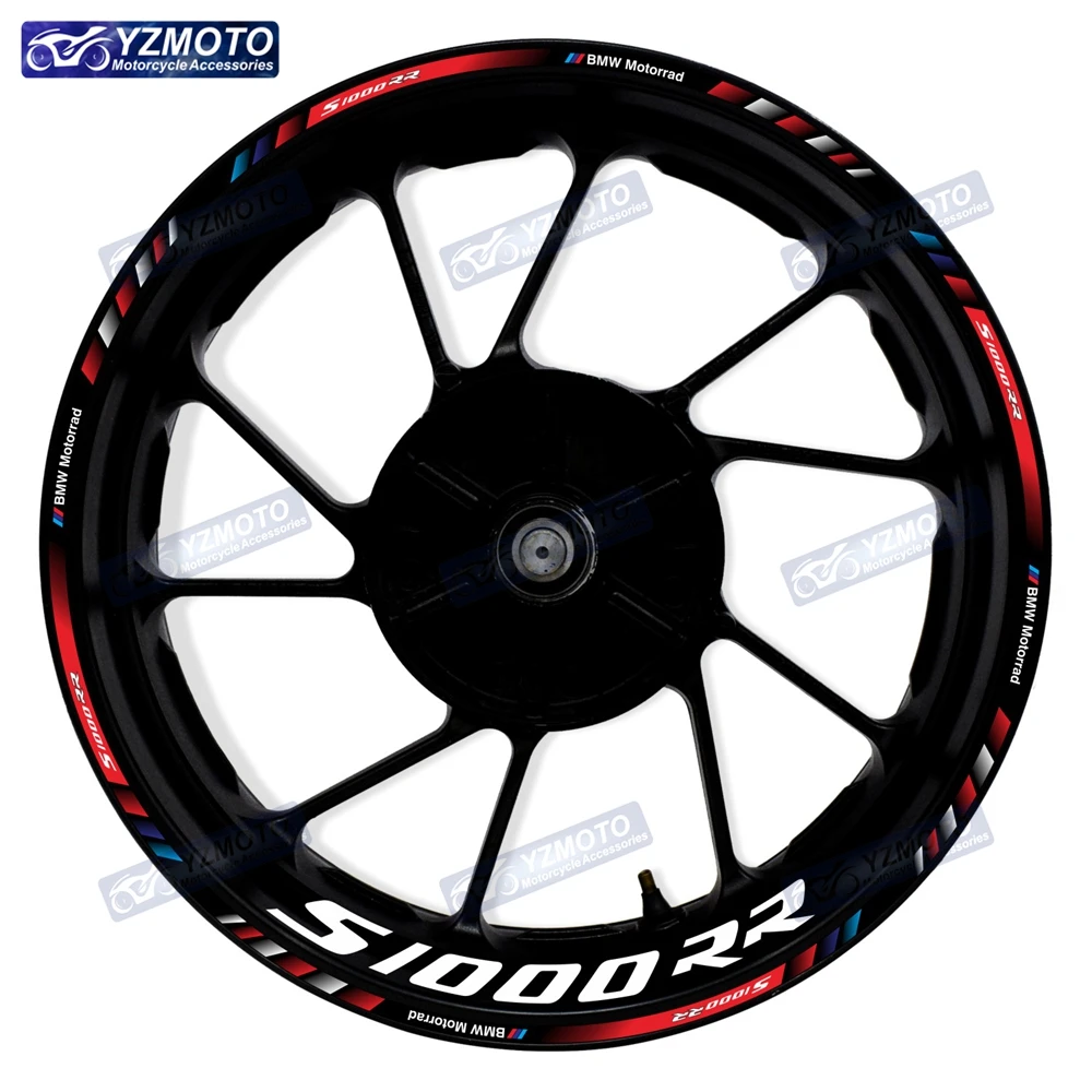 

For BMW S1000RR S1000 RR HP4 Motorcycle Wheel Hub Sticker Racing Rim Stripe Tape Waterproof Reflective Decal Stickers