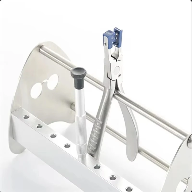 Stainless Steel Eyeglasses Eyewear Repair Tool Rack Plier Screwdriver Organizing Stands Holder Repair Tool Storage Stand-A55K