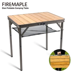 Fire Maple Dian Camping Table Portable Durable Bamboo Table Height Adjustable Compact Stable for Outdoor Picnic