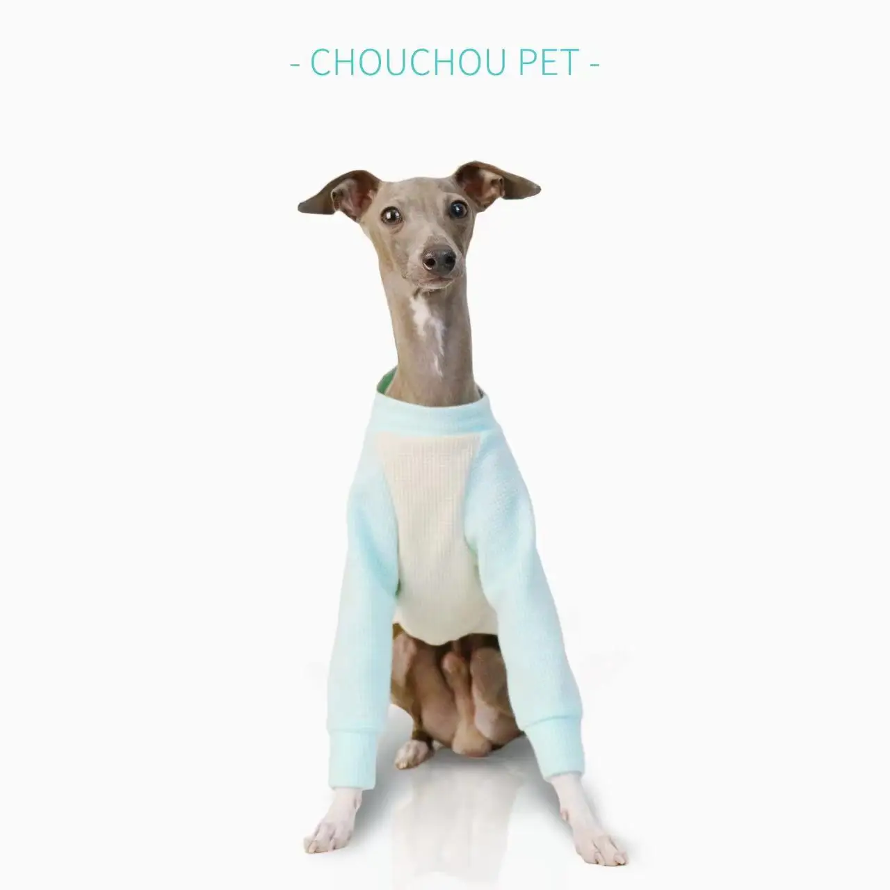 Waffle thin two-leg clothes Whippet breathable splicing pet clothes puppy medium dog clothes Doberman