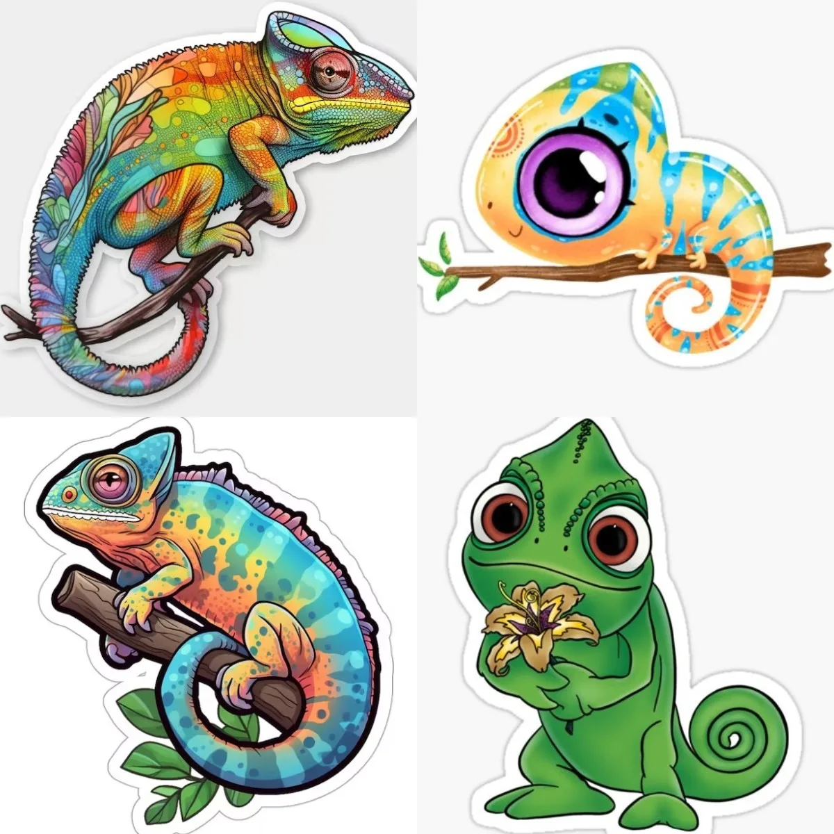 

Chameleon Sticker, Animal Sticker, Reptile Decal, Chameleon Gift Idea, Laptop Stickers, Watercolor Chameleon, Vinyl Decal