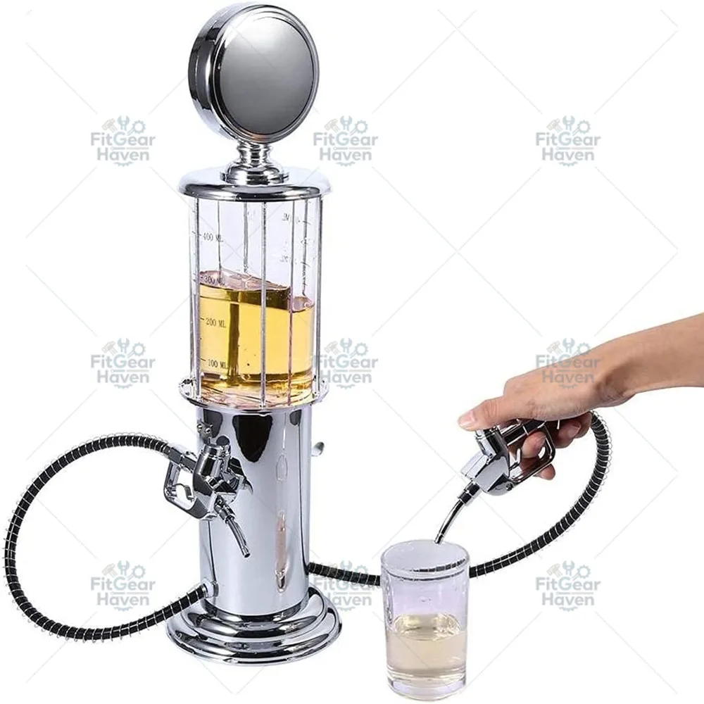 900ML Beer Tower Drink Liquor Dispenser Wine Gun Pump, 1/2-Shot Beverage Alcohol Gas Station Beer Tower Dispenser Drink Bar Tool