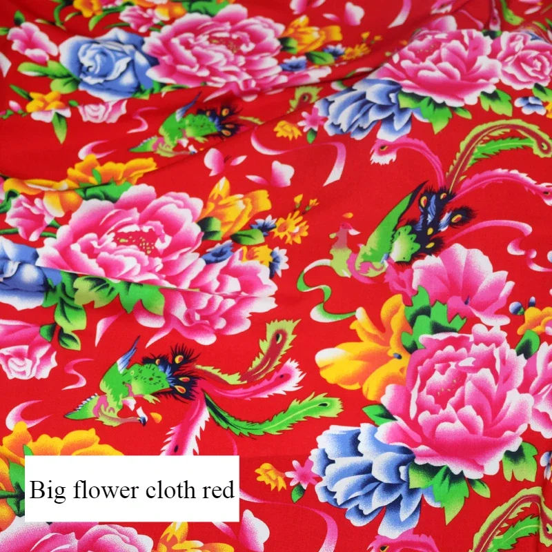 Phoenix Peony Pattern Rayon Fabric Per Meter for Pajamas Clothes Sewing High-grade Thin Twill Decorative Cloth Skin-friendly Red - Image 5