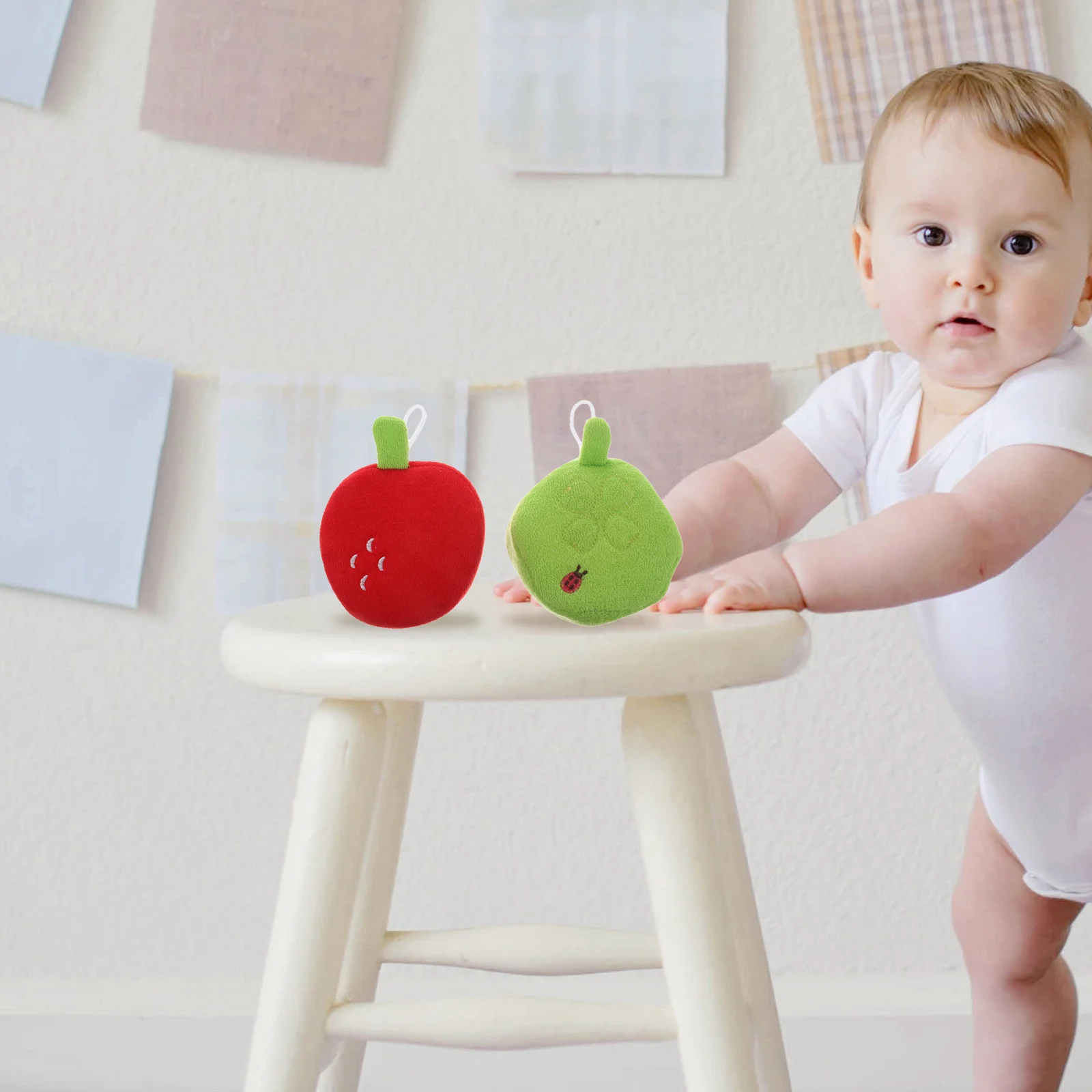 

2Pcs Bathing Sponge Balls Fruit Shape Soft Scrubbers Gentle Exfoliating for Babies Cartoon Shower Supplies