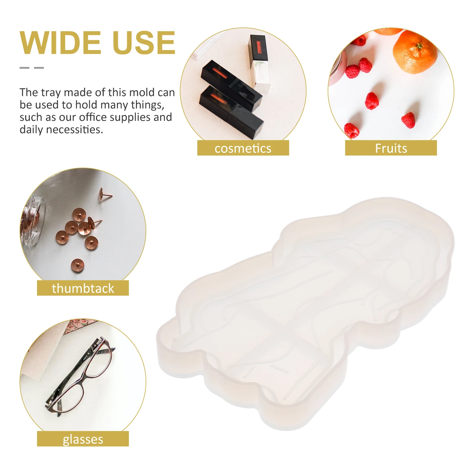 

Silicone Mold Jewelry Creative Tray Mold Making DIY Creative Crystal Epoxy Plate Rack Tray H made Crafts Durable
