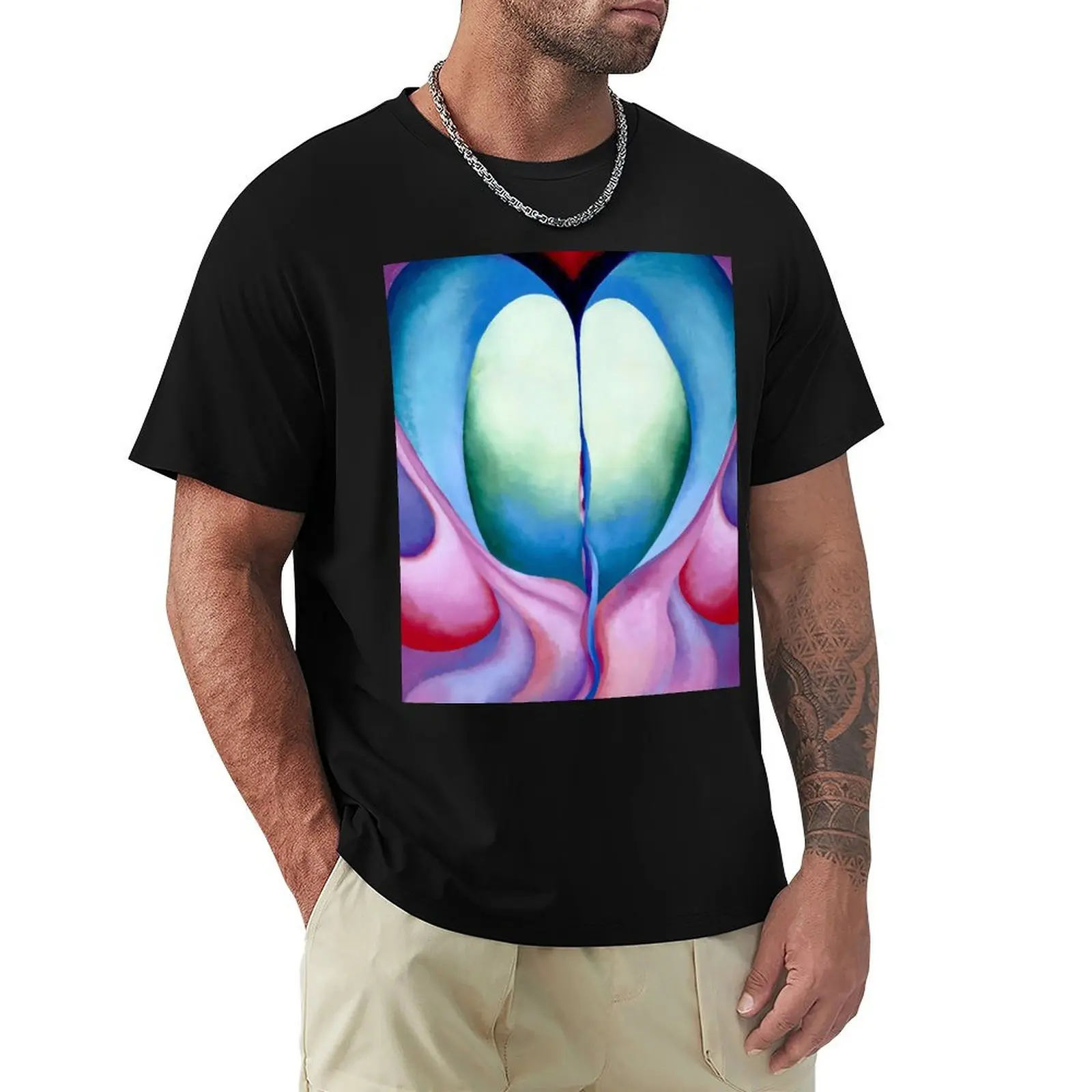 Georgia O'Keeffe series-i-no-8 T-Shirt Relaxed Casual Short Sleeve Tee