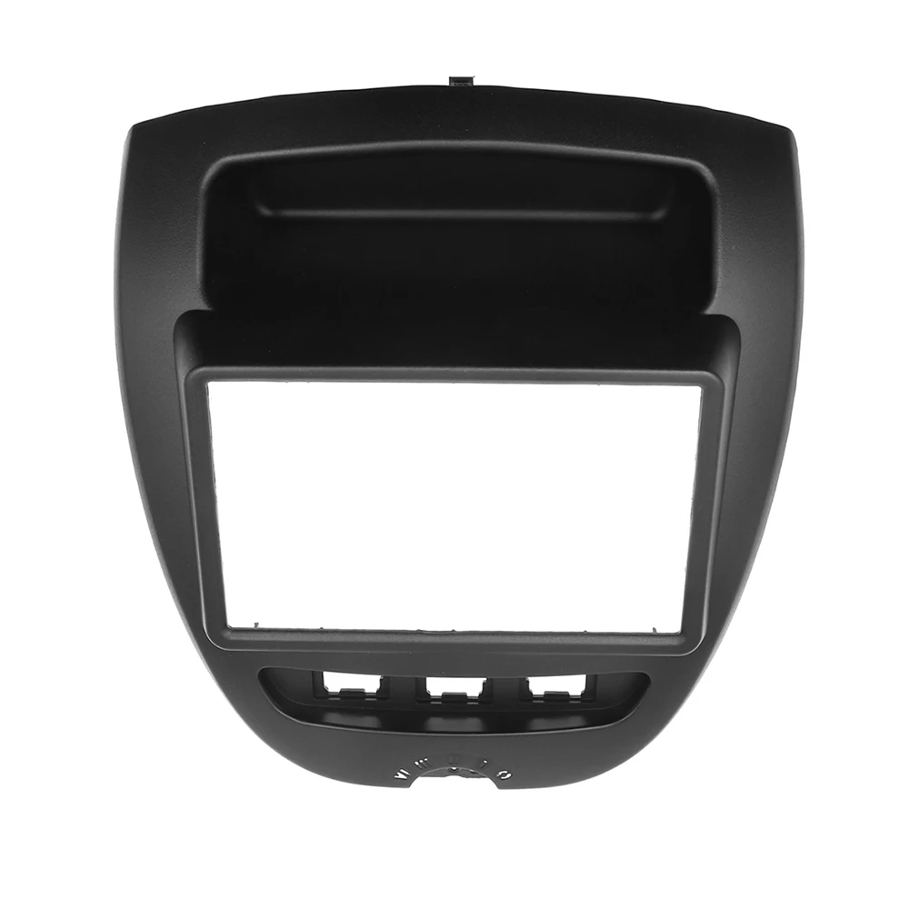 Dubbele 2 Din Autoradio Frame voor Toyota Aygo Citroen C1 Peugeot 107 2005-2014 Fascia Dash Kit DVD radio Panel Stereo Cover - afbeelding 2