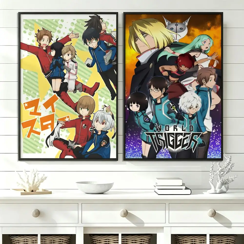 anime World Trigger Poster Poster HD Trendy SelfAdhesive Wall Art Print For Living Room Bedroom Dorm Office Home Gift