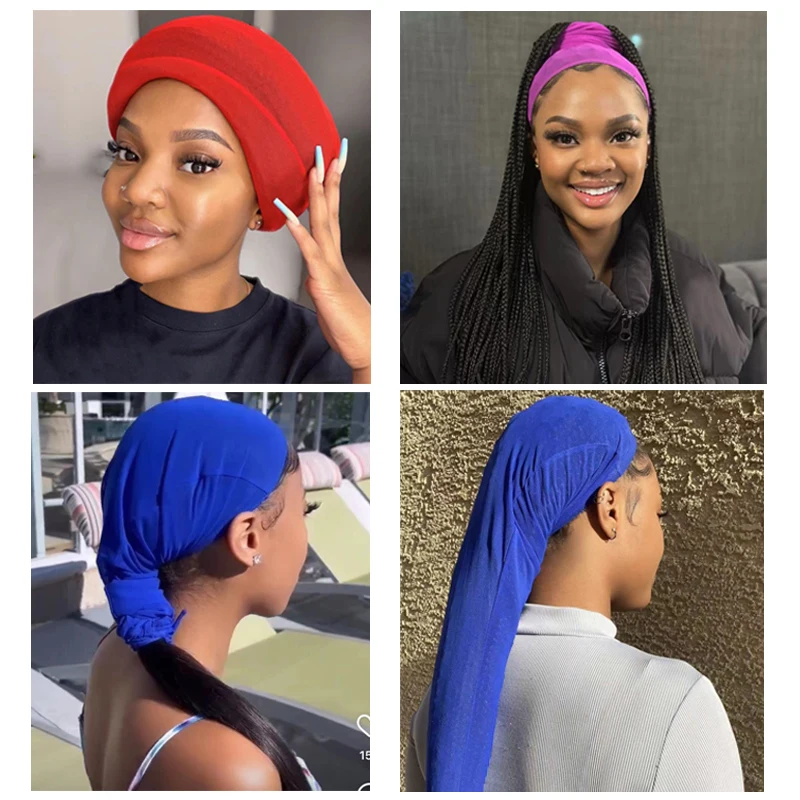 Peluca de piezas para cabello, manga elástica para trenzas de imitación, rastas negras, accesorios para pelucas, 1 unidad