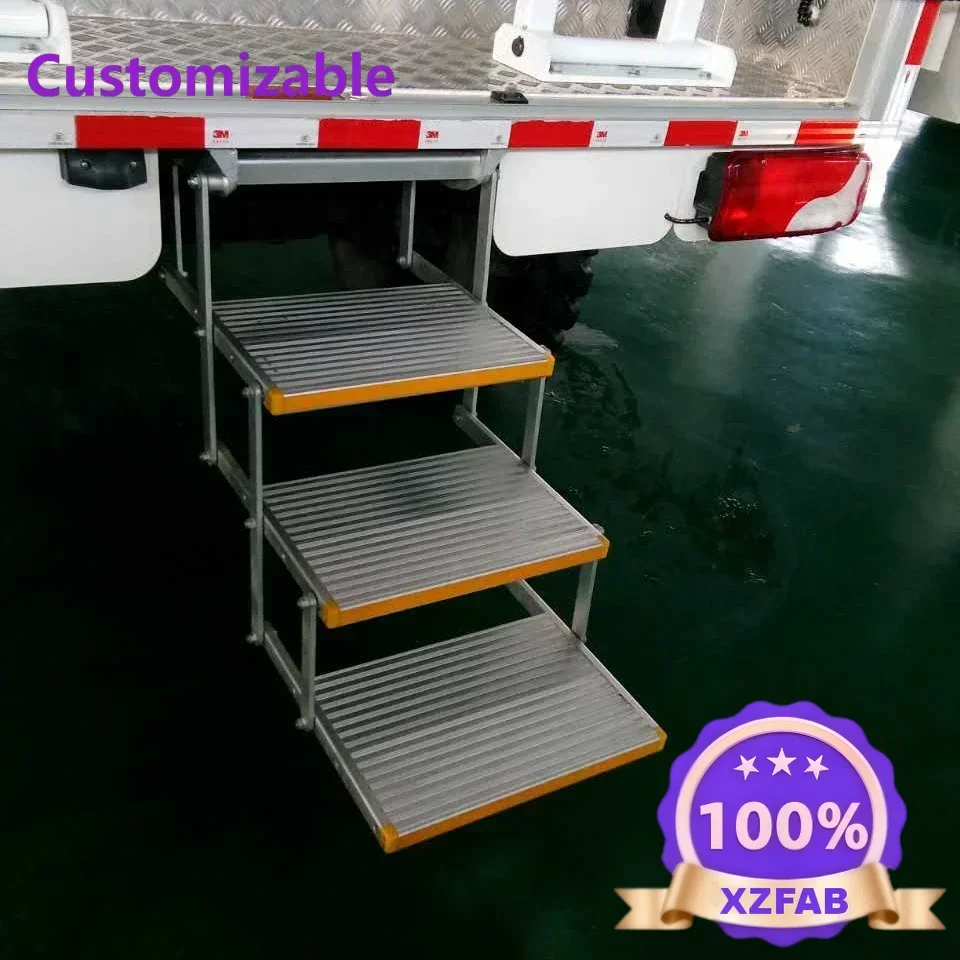 Factory Direct 2026 Three-step Folding Ladder ES-F-T Electric Step, Load 200KG, for Truck and Campers