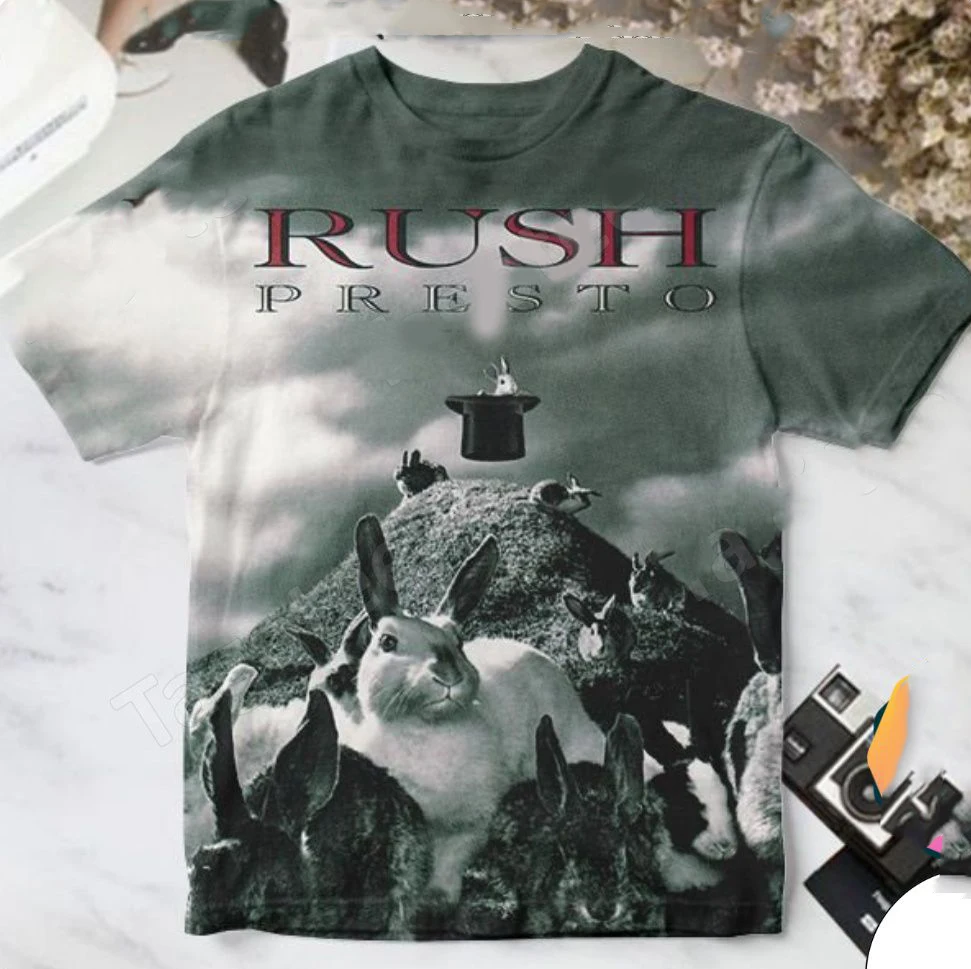 Beliebtes Rock Rush Album 3D-Druck T-Shirts Sommer Neu Herren Damen Hip-Hop Trend Kurzarm T-Shirt Street Casual Oversized Y2k Top – Detail 3