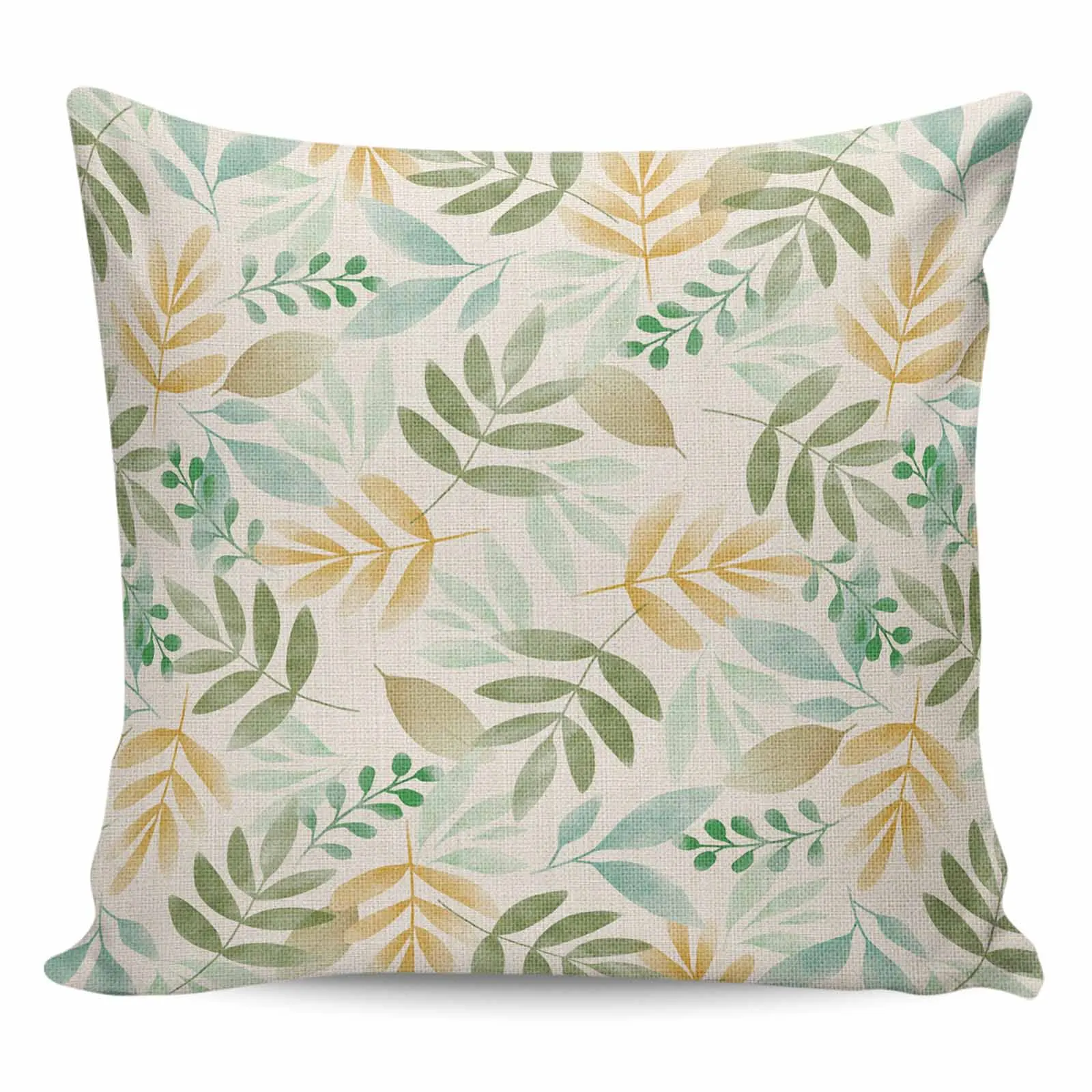 Pillows for Sofa Plant Tea Green Leaves Forest Green Leaves Pillow Cover Pillowcases Home Decor Items Pilow Covers Pillowcase