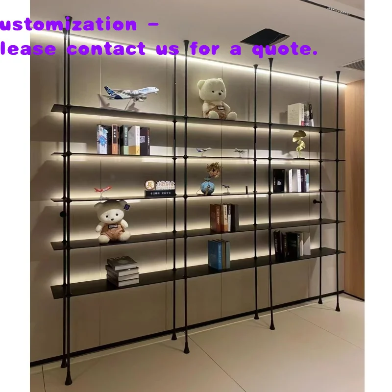 

Современная потолочная система полок для книг из алюминия с черными колоннами