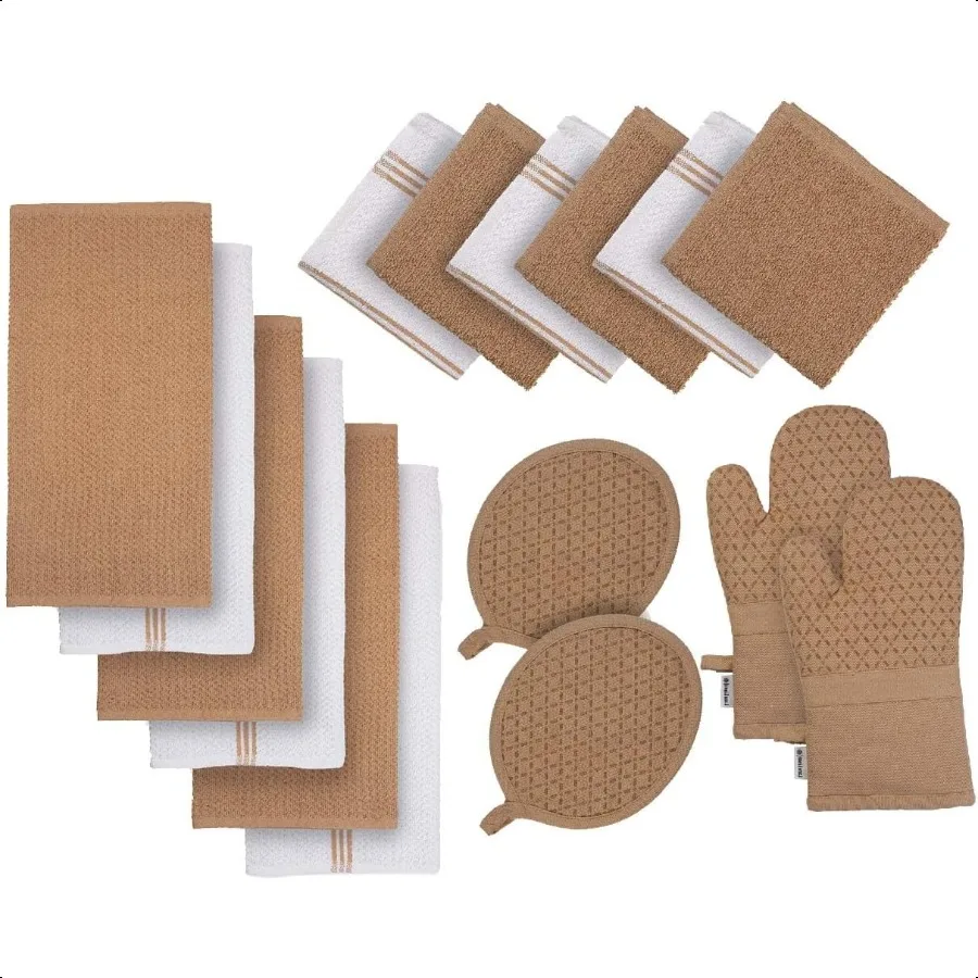 

Набор из 16 салфеток для посуды, 100 хлопковых термостойких варежек и держателей для кастрюль, многоразовые тряпки для мытья посуды, впитывающие полотенца f