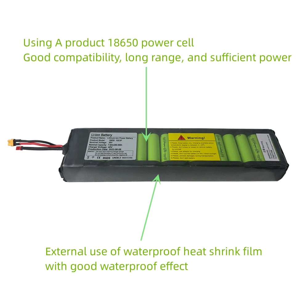 For Xiaomi Mijia M365/1S Pro Motorized Scooter. 36V18650 Lithium Battery Pack. 10S3P.7800mAh