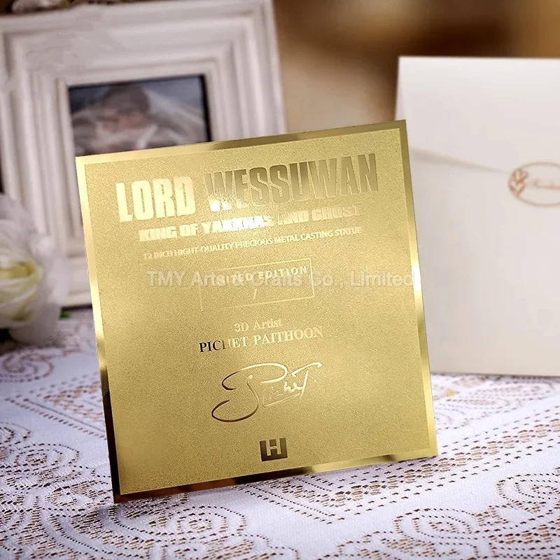 

Изготовленный на заказ дешевый новый дизайн золотой металлический свадебный пригласительный билет с конвертом