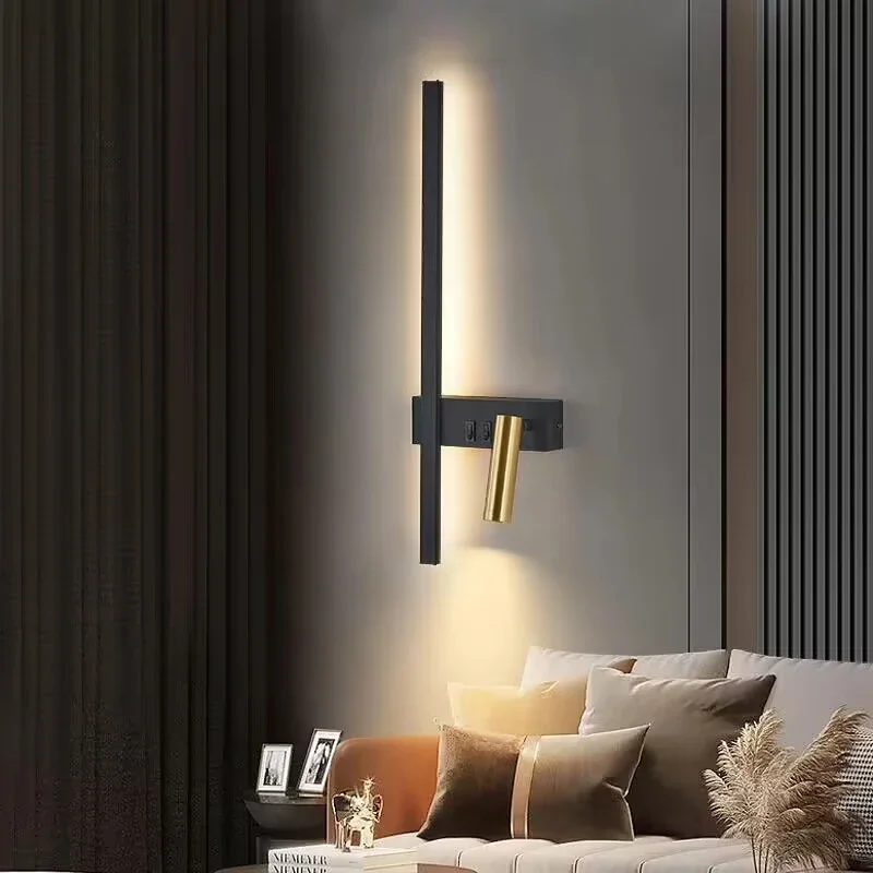 Imagem -02 - Nordic Interior Led Wall Lamp Luminária para Casa tv Cabeceira Sala de Estar Corredor Arandelas de Luz Modernas Decoração