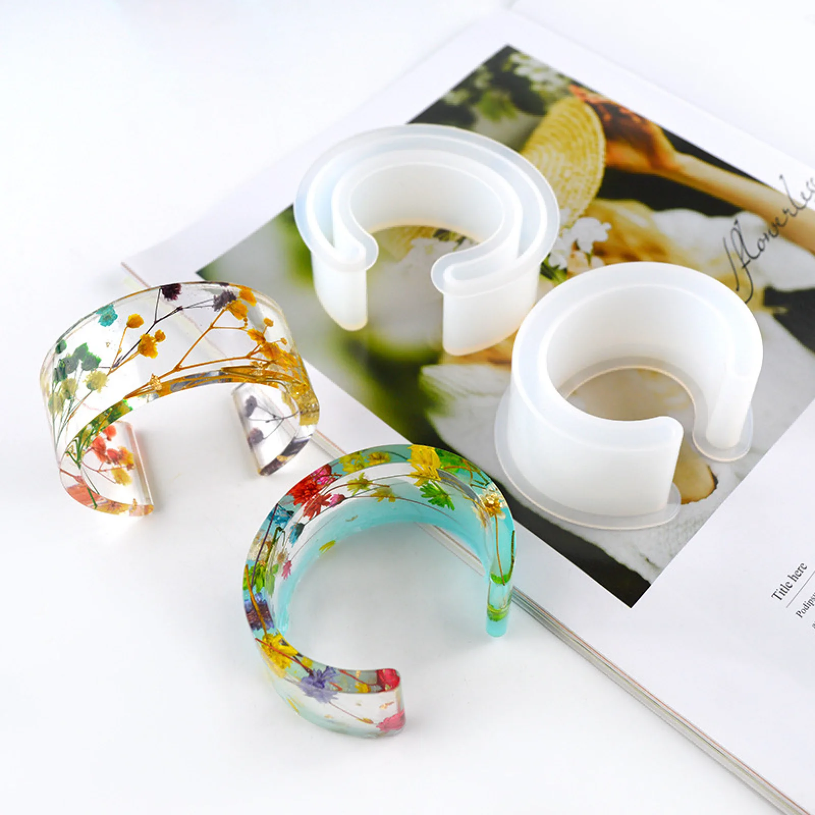 Silicone Mold Wristband Bracelets Jewelry Making Crystal UV Epoxy Resin Silicone Casting Mould Handmade Tool DIY Craft