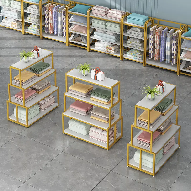 Home Textile Store Zhongdao Rack Display Rack Bedding Display Rack Sofa Cover Quilt Core Pillow Quilt Four-piece Shelf