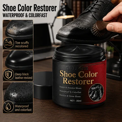 Shoe Leather Scratch Remover & Color Restorer, Waterproof Recolor Balm, for Dress Shoes & Leather Boots